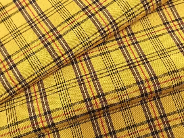 平和屋着物▽上質な紬 単衣 格子 正絹 逸品 未使用 AABB2055fy