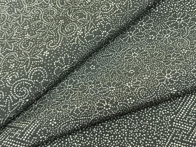 平和屋着物▽江戸小紋 単衣 切嵌花文 正絹 逸品 AABB2093fy