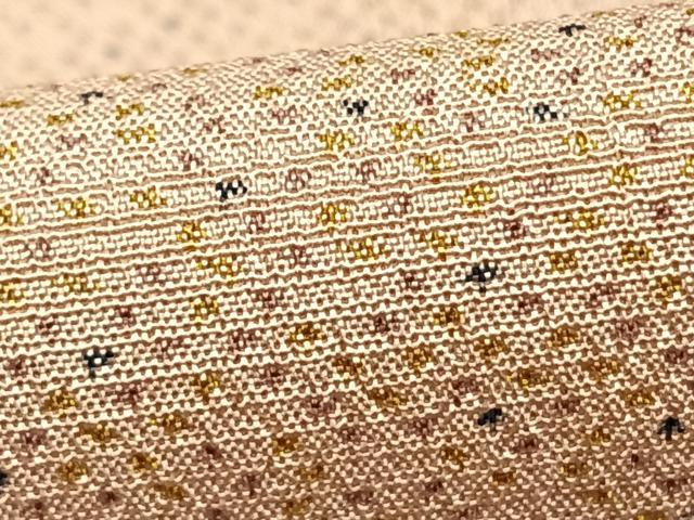 平和屋着物▽本塩沢 単衣 霞文 正絹 逸品 AABB2095fy