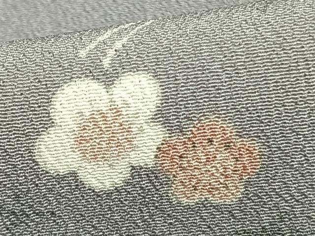 平和屋着物▽小紋 単衣 市松舞桜文 洗える着物 AABB2119fy