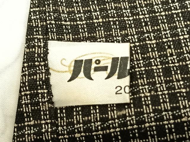 平和屋着物▽本場奄美大島紬 単衣 格子 前田紬工芸 証紙付き 正絹 逸品 AABB2130fy