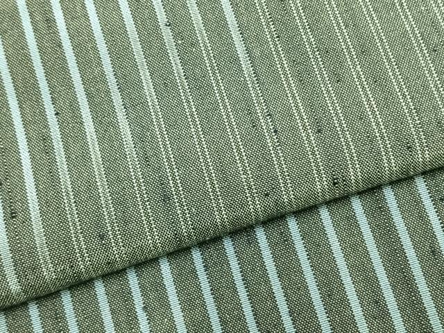 平和屋着物▽上質な紬 単衣 縞 反端付き 正絹 逸品 未使用 AABB2151fy