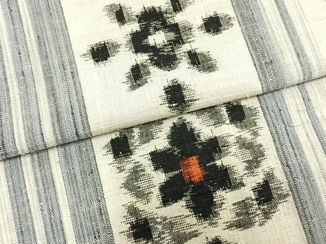 平和屋着物▽上質な紬 単衣 花間道 正絹 逸品 AABB2153fy