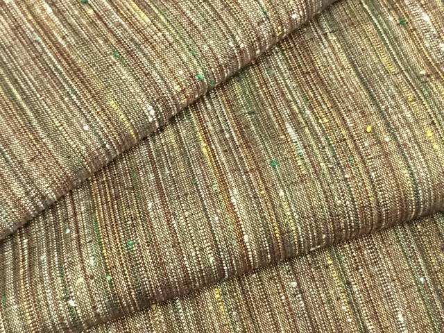 平和屋着物▽上質な紬 単衣 縞 正絹 逸品 未使用 AABB2160fy