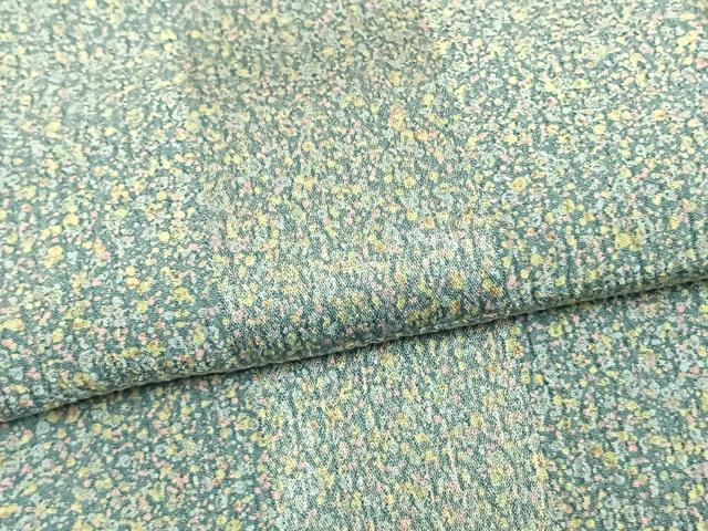 平和屋着物▽小紋 単衣 市松霞文様 洗える着物 AABB2177fy