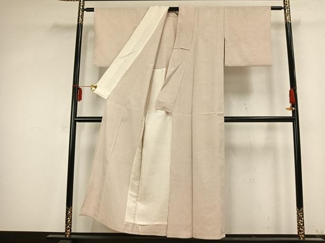 平和屋着物▽本塩沢 単衣 蚊絣 正絹 逸品 AABB2201fy