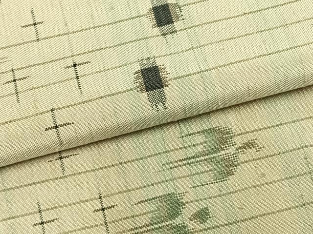 平和屋着物▽上質な紬 単衣 琉球絣 正絹 逸品 未使用 AABB2208fy