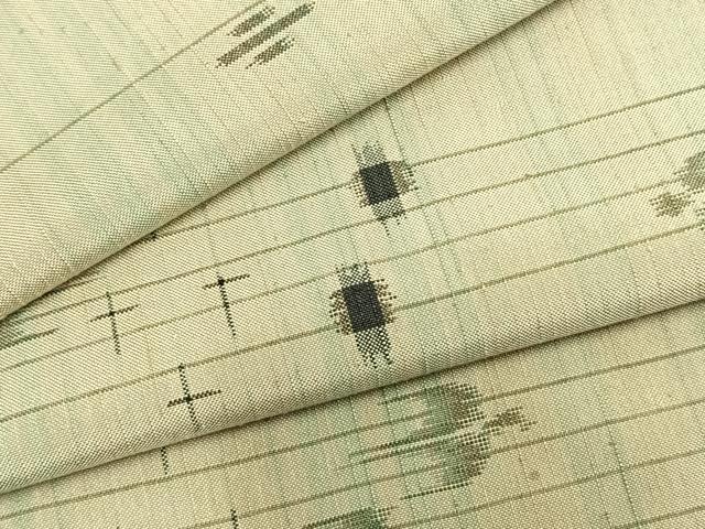 平和屋着物▽上質な紬 単衣 琉球絣 正絹 逸品 未使用 AABB2208fy