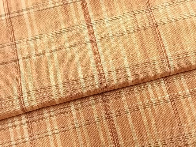 平和屋着物▽上質な紬 単衣 格子 正絹 逸品 未使用 AABB2219fy
