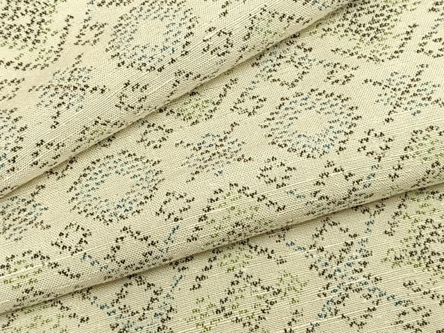 平和屋着物▽上質な紬 単衣 幾何学文 正絹 逸品 AABB2238fy