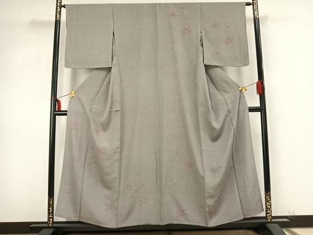 平和屋着物▽訪問着 単衣 舞花丸文 正絹 逸品 AABB2267fy