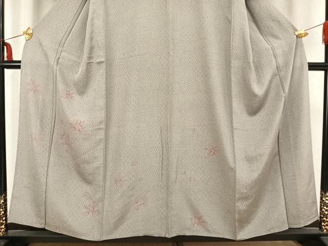 平和屋着物▽訪問着 単衣 舞花丸文 正絹 逸品 AABB2267fy