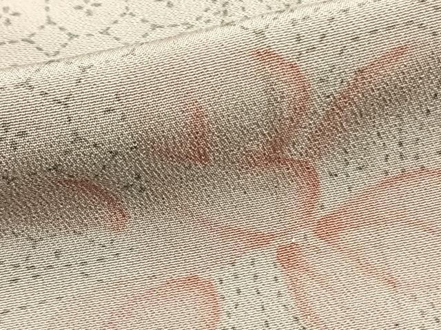 平和屋着物▽訪問着 単衣 舞花丸文 正絹 逸品 AABB2267fy