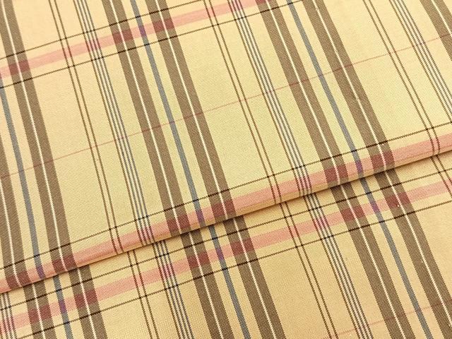 平和屋着物▽本場縞大島紬 単衣 格子 正絹 逸品 AABB2272fy