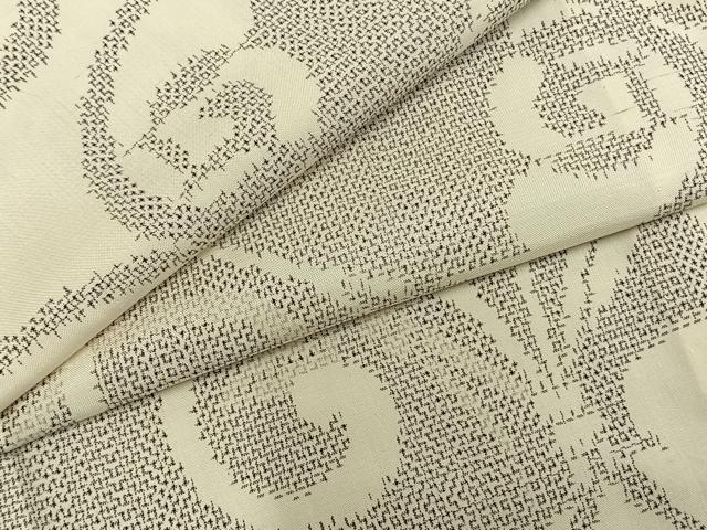 平和屋着物▽本場大島紬 単衣 唐草文 正絹 逸品 AABB2283fy