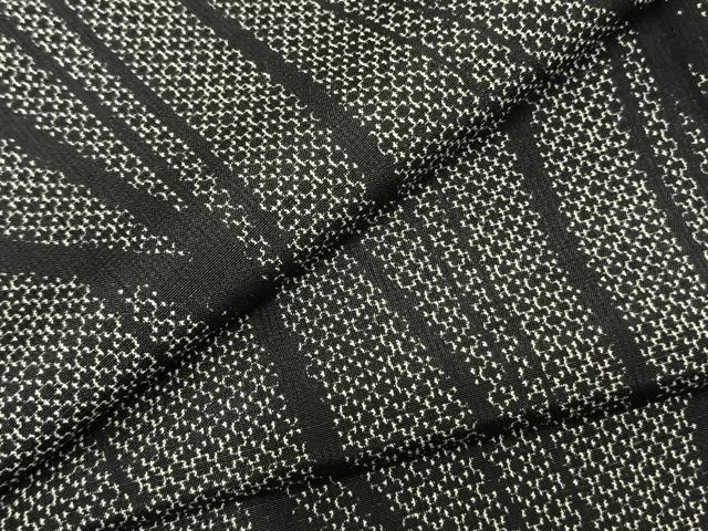 平和屋着物▽上質な紬 単衣 抽象文様 正絹 逸品 AABB2284fy