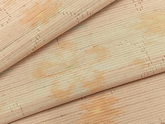 平和屋着物▽上質な紬 単衣 花唐草文 正絹 逸品 AABB2298fy