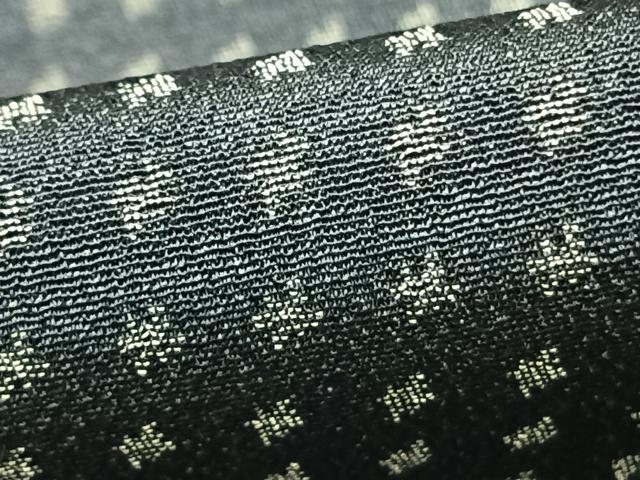 平和屋着物▽男性 お召 単衣 幾何学文様 正絹 逸品 AABB2309fy