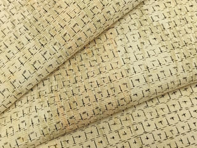平和屋着物▽上質な紬 単衣 霞文 正絹 逸品 AABB2317fy