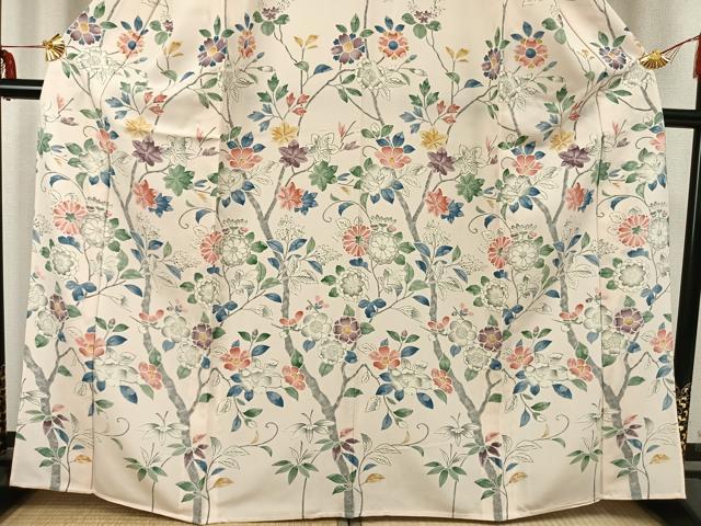 平和屋着物▽訪問着 単衣 辻が花 正絹 逸品 AABB2338fy