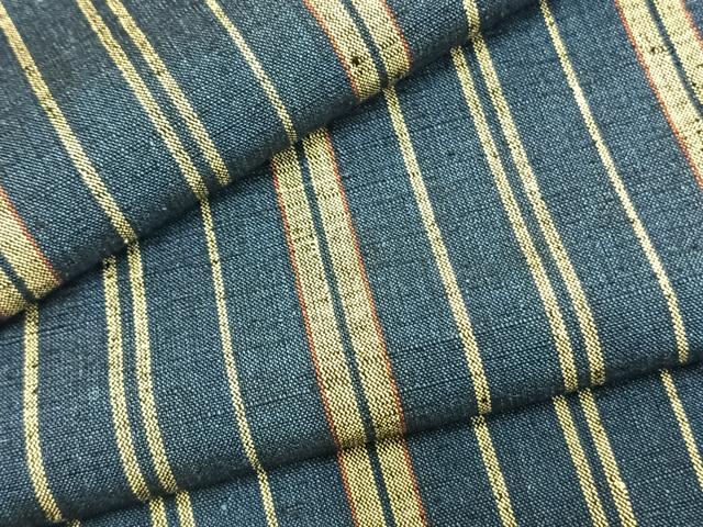 平和屋着物▽上質な紬 単衣 縞 正絹 逸品 AABB2354fy