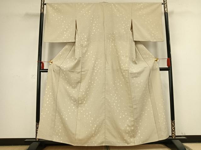 平和屋着物▽本塩沢 単衣 散らし文 正絹 逸品 AABB2368fy