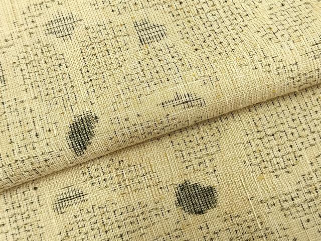 平和屋着物▽本場結城紬 重要無形文化財 単衣 80亀甲 短冊花文 正絹 逸品 AABB2373fy
