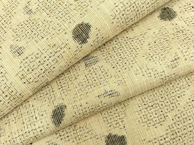 平和屋着物▽本場結城紬 重要無形文化財 単衣 80亀甲 短冊花文 正絹 逸品 AABB2373fy