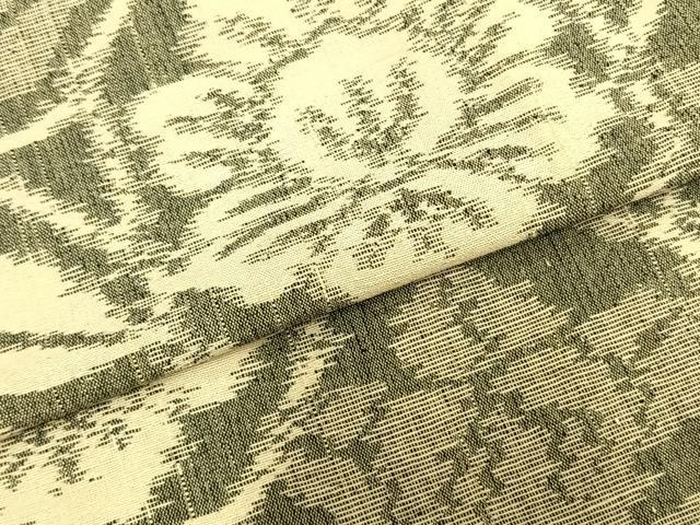 平和屋着物▽上質な紬 単衣 亀甲花文 正絹 逸品 AABB2389fy