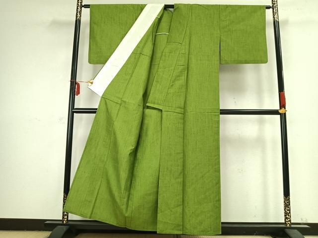 平和屋着物▽上質な紬 単衣 霞文 正絹 逸品 AABB2393fy