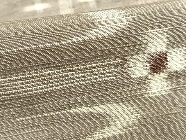 平和屋着物▽上質な紬 単衣 絣柄 正絹 逸品 AABB2394fy
