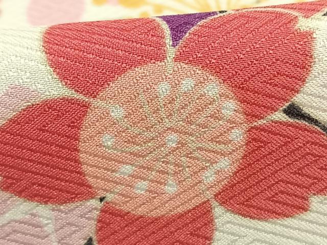 平和屋着物▽ R.KIKUCHIブランド 小紋 単衣 花づくし 洗える着物 AABB2423fy