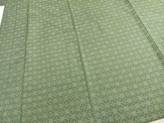 平和屋着物▽本場大島紬 単衣 幾何学花文 正絹 逸品 AABB2438fy