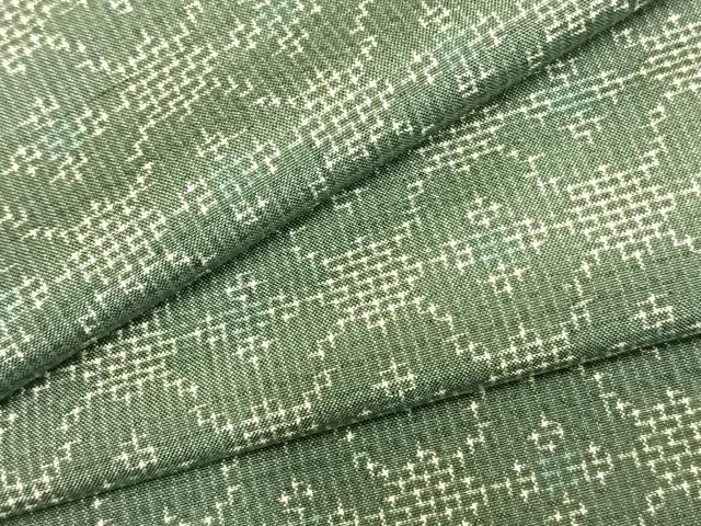平和屋着物▽本場大島紬 単衣 幾何学花文 正絹 逸品 AABB2438fy