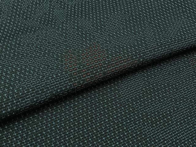 平和屋着物▽本塩沢 単衣 110亀甲 草花文 正絹 逸品 AABB2449jh