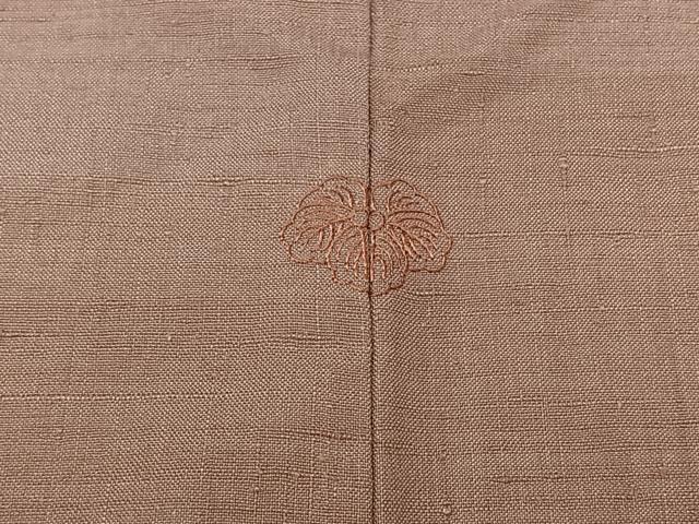 平和屋着物▽上質な紬 単衣 色無地 紅藤色 正絹 逸品 AABB2458jh