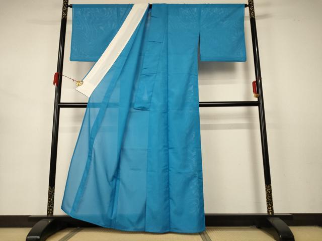 平和屋着物*夏物 色無地 絽 天色 正絹 逸品 AABB2487jd