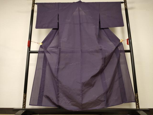 平和屋着物*夏物 小紋 紗 雲重ね文 正絹 逸品 AABB2496jd