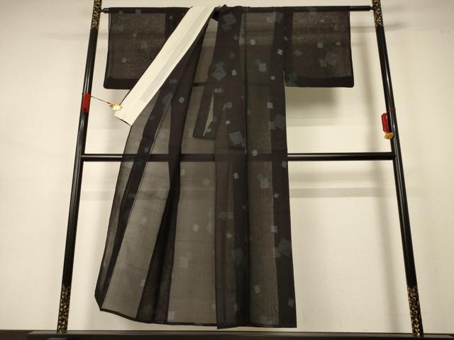 平和屋着物*夏物 紗紬 箔散らし文様 正絹 逸品 AABB2499jd
