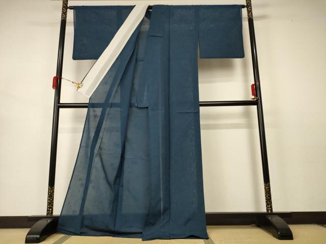 平和屋着物*夏物 色無地 絽 流水楓紋紗 ロング丈 正絹 逸品 AABB2513jd