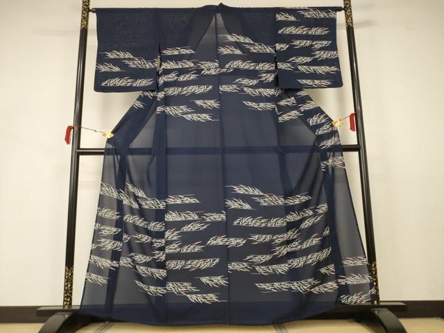 平和屋着物*夏物 訪問着 絽 草葉文 正絹 逸品 AABB2550jd