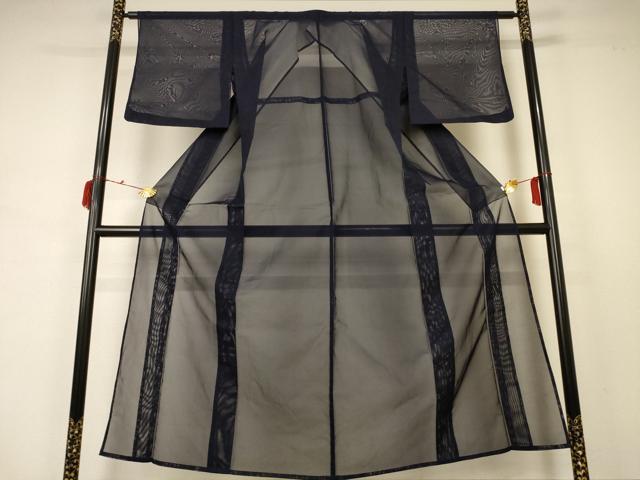 平和屋着物*夏物 色無地 紗 黒鳶色 正絹 逸品 AABB2557jd