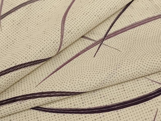 平和屋着物*夏物 小紋 絽 芝文 洗える着物 AABB2560jd