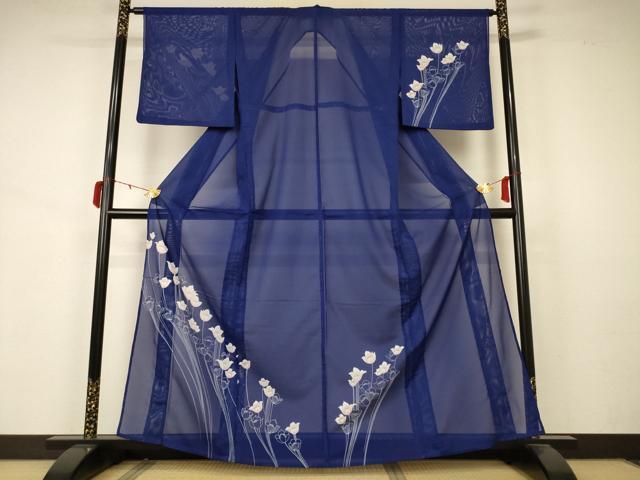 平和屋着物*夏物 訪問着 絽 枝花文 洗える着物 AABB2562jd