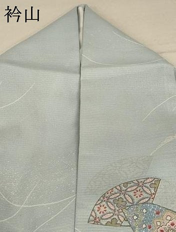 平和屋着物*夏物 小紋 絽 扇子芝文 洗える着物 AABB2569jd