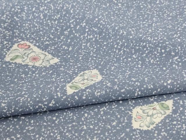 平和屋着物*夏物 小紋 紗 辻が花文 洗える着物 AABB2572jd