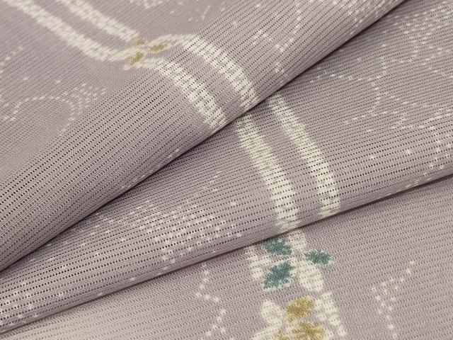 平和屋着物*夏物 小紋 絽 桜文 洗える着物 AABB2573jd