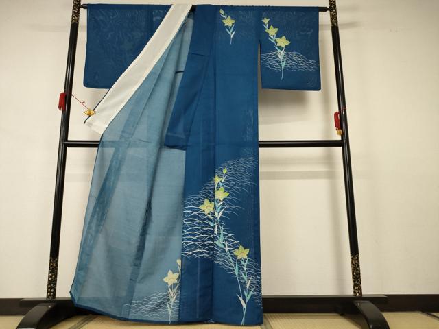 平和屋着物*夏物 訪問着 絽 草花文 金彩 洗える着物 AABB2581jd