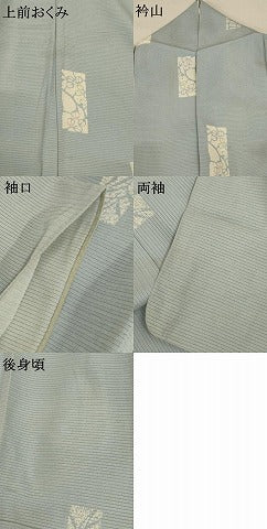 平和屋着物*夏物 小紋 絽 短冊花文 正絹 逸品 AABB2582jd