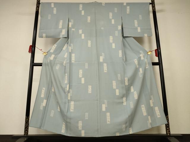 平和屋着物*夏物 小紋 絽 短冊花文 正絹 逸品 AABB2582jd